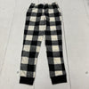 Old Navy Black &amp; White Flannel Joggers Girls Size XL NEW