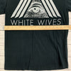 Mens Vintage White Wives Short Sleeve size small