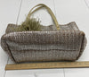 Deux Lux Anthropologie Metallic Rose Gold￼ Woven Tote Bag NEW