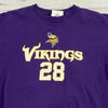 Minnesota Vikings NFL Purple Short Sleeve T Shirt Men Size Large Peterson 28