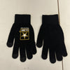 US Army Black Logo Knit Gloves Unisex Adults OS