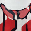 SHEIN Curve Red Black White Geo Print Short Sleeve Dress Women’s 1XL New