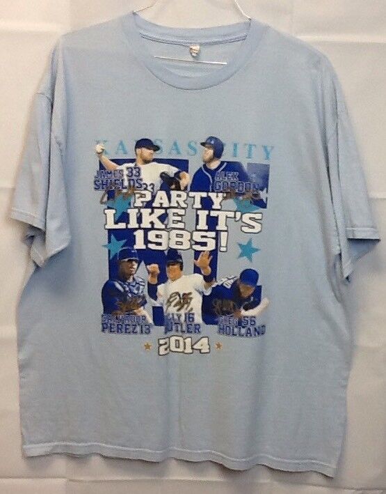 Kansas City Royals 2014 Party Like Its 1985 Mens Blue XXL T Shirt