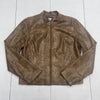 New York City Design Co Brown Snake Skin Zip Up Jacket Women’s Size 10
