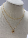 Yoosteel Gold M Initial Necklaces 14K Gold Plated HandMade With Love NEW