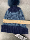 INC International Concepts Navy Blue Knit Beenie With Fluffy Ball On Top Women’s