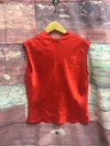 Wonder Maid Top Blouse Medium Red Polyester