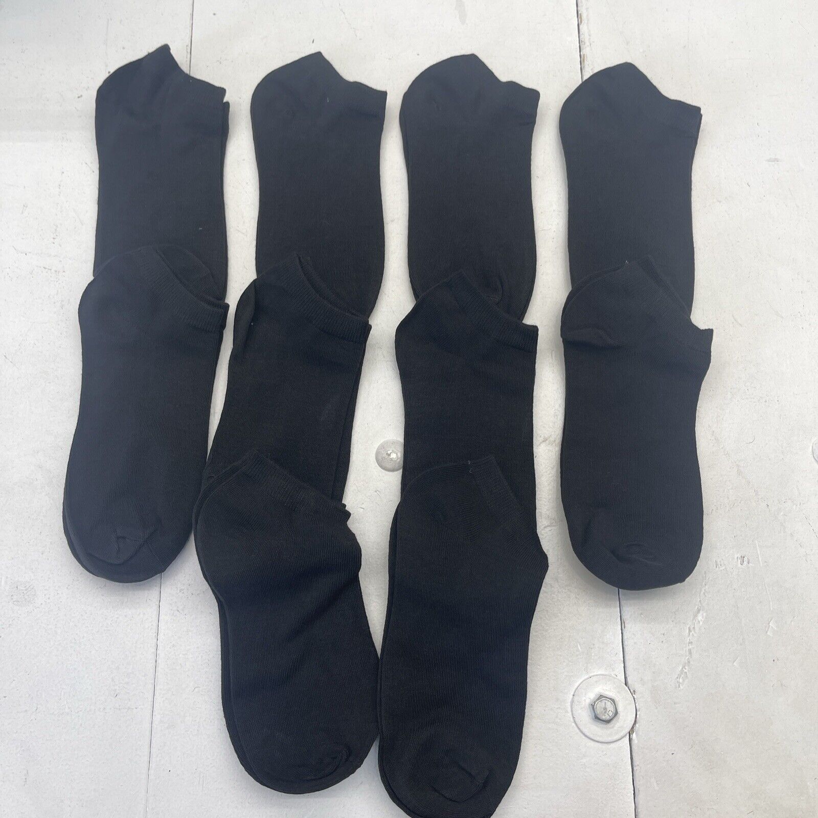 Unisex Adults Black 10 Pack Ankle Socks Size OS