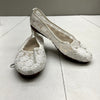 White Mesh Lace Slip-On Ballet Flats Women&#39;s Size 8.5