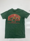 NHL Minnesota Wild Mens Green Graphic Short Sleeve Shirt Size Small