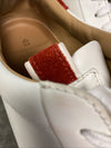 Officina Slowear White leather Rust Red Low Top trainers Sneakers Size 9.5 51