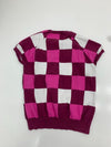 Antoni &amp; Alison Girls Pink Purple Square Print Short Sleeve Size Large