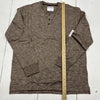 Old Navy Brown Cozy-Knit Long-Sleeve Henley T-Shirt Men’s Size XL NEW