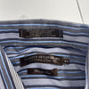 Forsyth Of Canada Blue White Stripe Wrinkle Free Long Sleeve Button Up Mens M