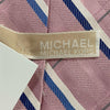 Michael Kors Pink Diagonal Stripped Men’s Neck Tie