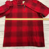 St John’s Bay Red Buffalo Plaid Fleece Half Zip Up Sweater Mens Size Large New