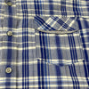 7 Diamonds Blue Plaid Long Sleeve Button Up Casual Dress Shirt Men Size XL *