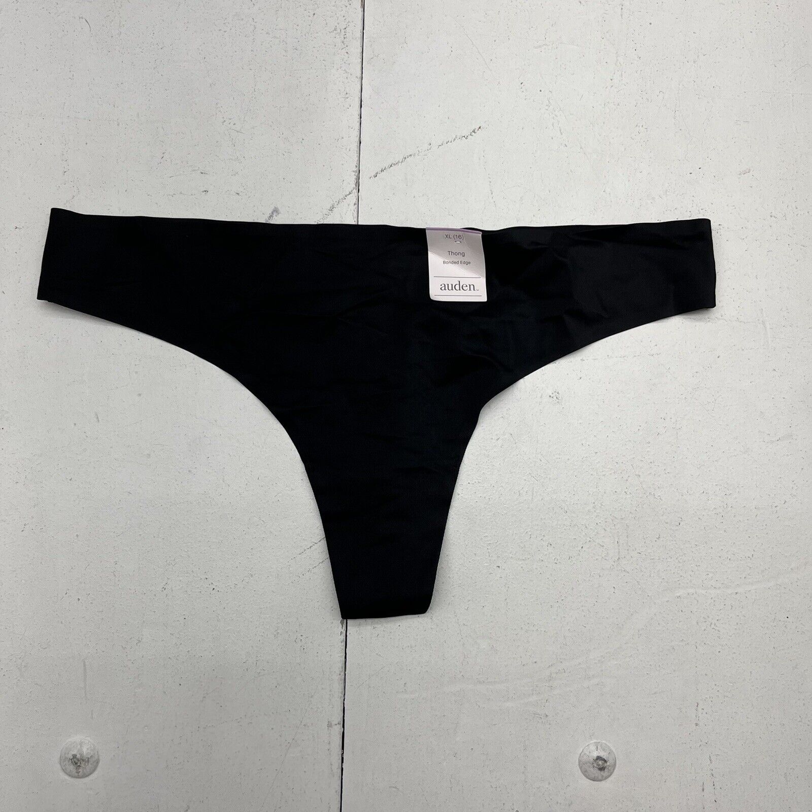 Auden Black Bonded Edge Thong Women's Size XL (16) NEW - beyond