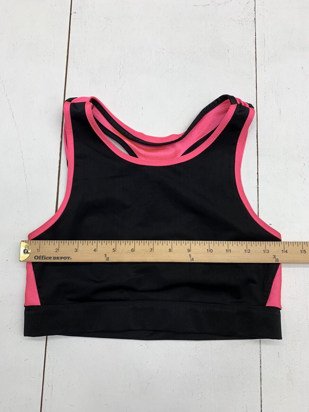 WitGirl womens Black Pink Sports Bra Size Medium - beyond exchange
