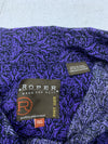 Roper Mens Purple Black Button Snap Long Sleeve Shirt Size 2XL