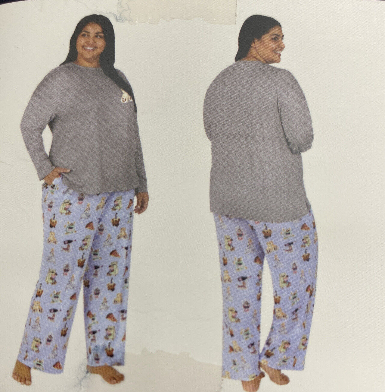 Jane and Bleecker Pajamas 3-Piece Set 1 Top and 2 Bottoms Womens