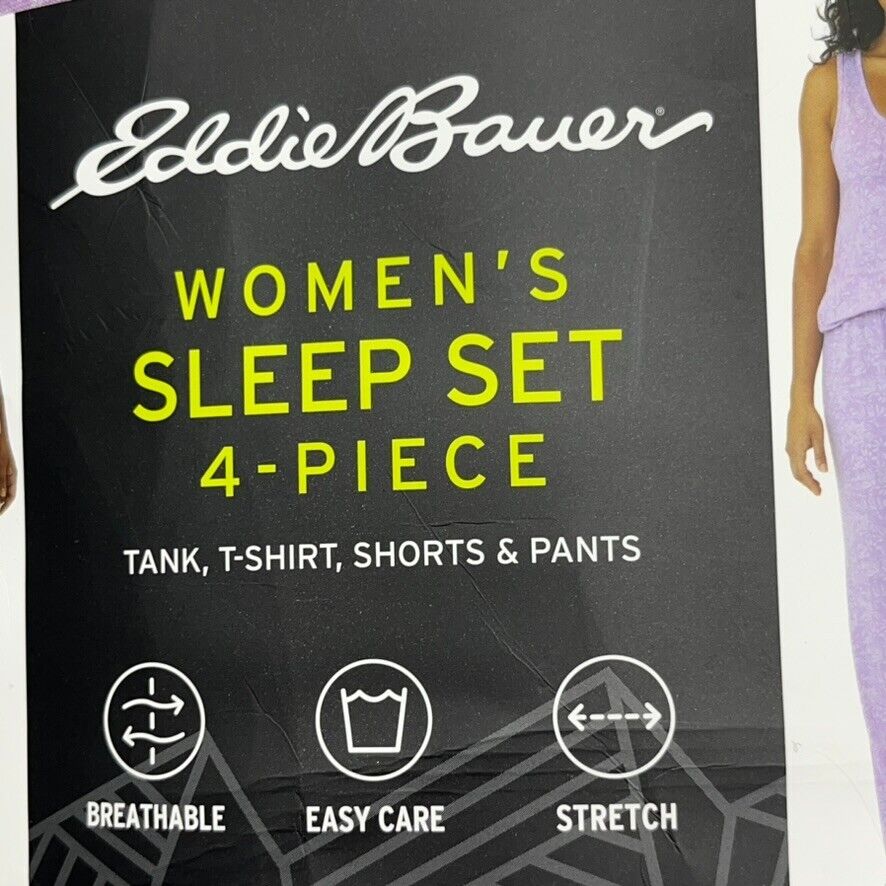 Eddie Bauer Purple 4 Piece Sleep Set Women's Size Medium NEW - beyond  exchange