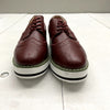 Dadawen Red Platform Lace-Up Wingtip Square Toe Oxford Shoes Womens Size 9.5