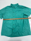 KingSize Mens Teal Short Sleeve Button Up Shirt Size 3XL Tall