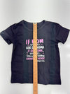 Girls Black Graphic Shirt &quot;If mom Says No Ask Grandma&quot; Size 6