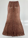 SHEIN Womens Brown Denim Graphic Skirt Size Small