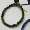 Alkeme Bracelets Green &amp; Blue Gemstones Elastic Band Set of 2 NEW *