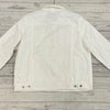Pilcro And The Letterpress White Denim Button Up Jean Jacket Women Size XL NEW