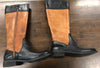 Vince Camuto Kellini Western Brown Black Tie Dye Leather Boots Shoes Size 7.5M