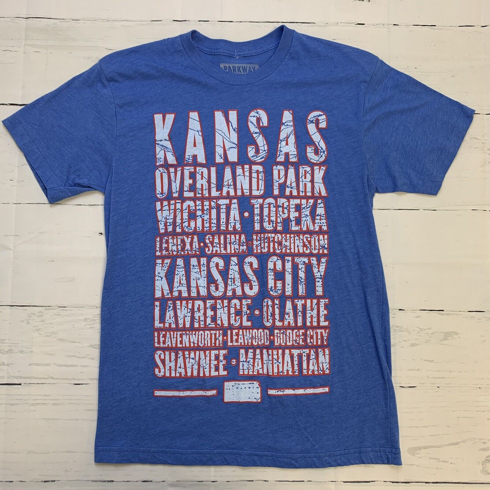 Mens Kansas Short Sleeve Shirt Size Medium