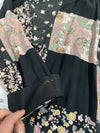 Vintage New Concepts Black Floral Kimono Long Sleeve Women’s