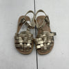Old Navy Gold Faux Leather Fisherman Sandals Toddler Girls Size 6 Defect