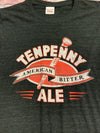 Charlie Hustle Tenpenny Ale Short Sleeve Shirt Mens Size Small Drak Gray