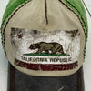 California Distressed One Size Adjustable Green Hat Cap