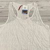 Element White Sleeveless Sheer Embroidered Tank Top Women Size L NEW