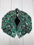 Chico's Women's Jacket Green White Paisley Open Front Long Sleeve Size 1 US