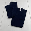 The Childrens Place 2 Pack Navy Blue Woven Stretch Chino Pants Youth Boys Size 8