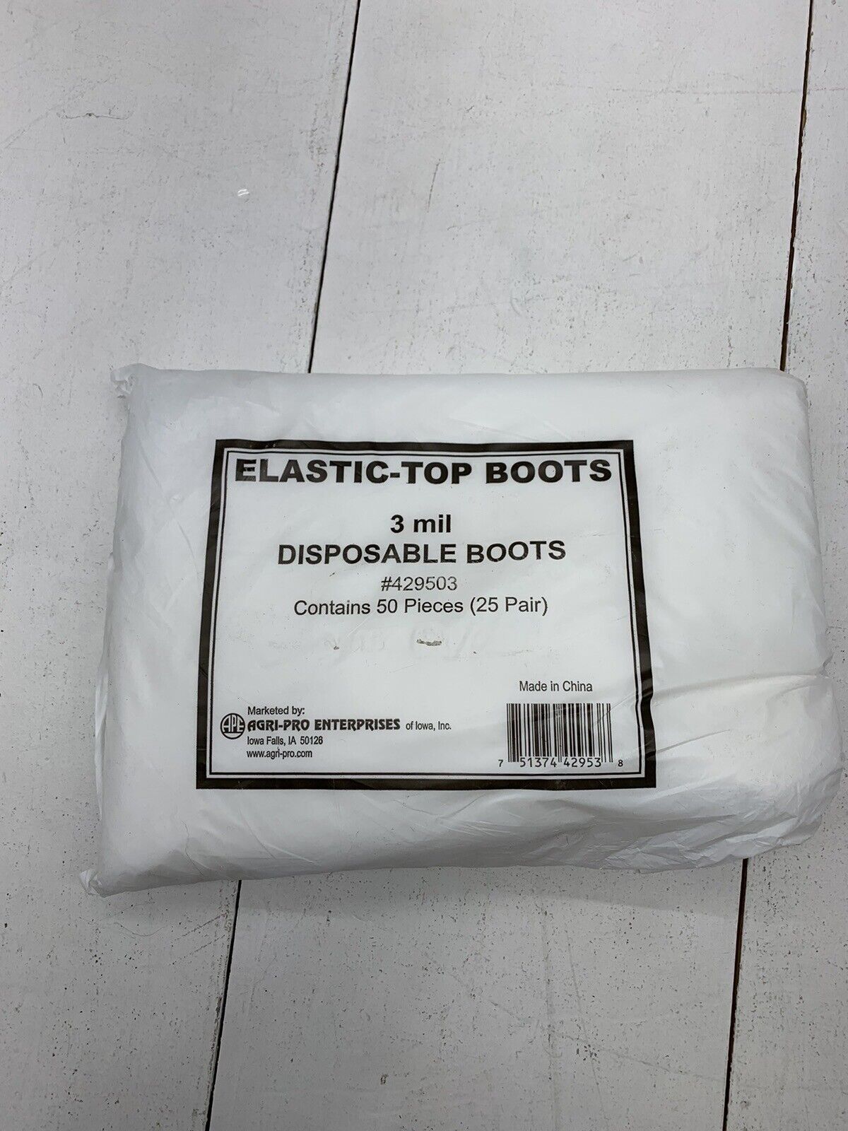Agri-pro Elastic Top Boots 3 Mil Disposable Boots 25 Pairs
