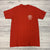 Hanes Beefy T Red Graphic Short Sleeve Size Large