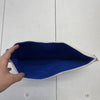 Balam Casa Ivory Blue Embroidered Clutch Bag