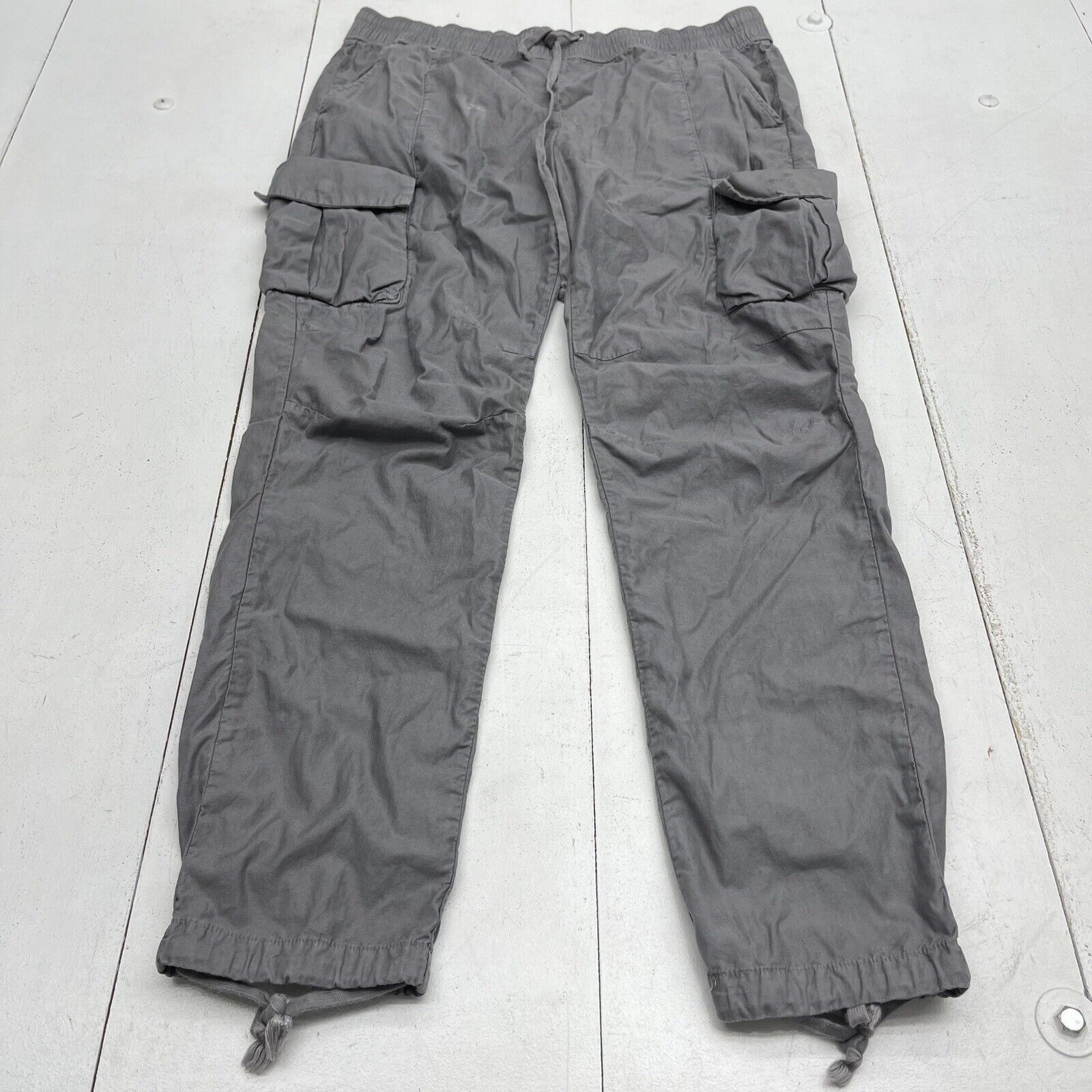 John Elliott Back Sateen Cargo Pants Grey Mens Size Large $348