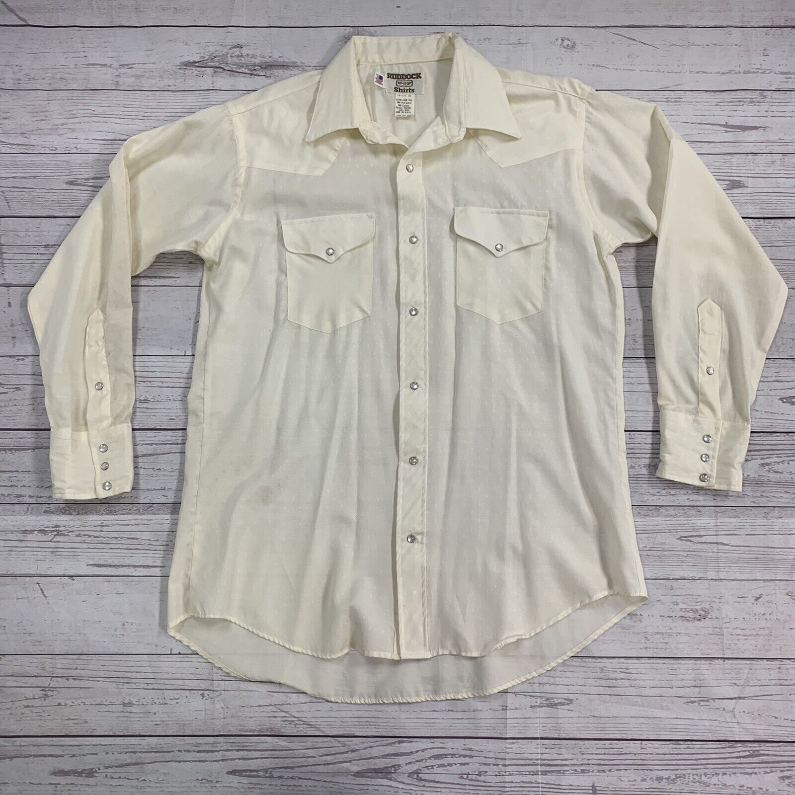 Vintage Ruddock Western Shirt Pearl Snaps Size Large