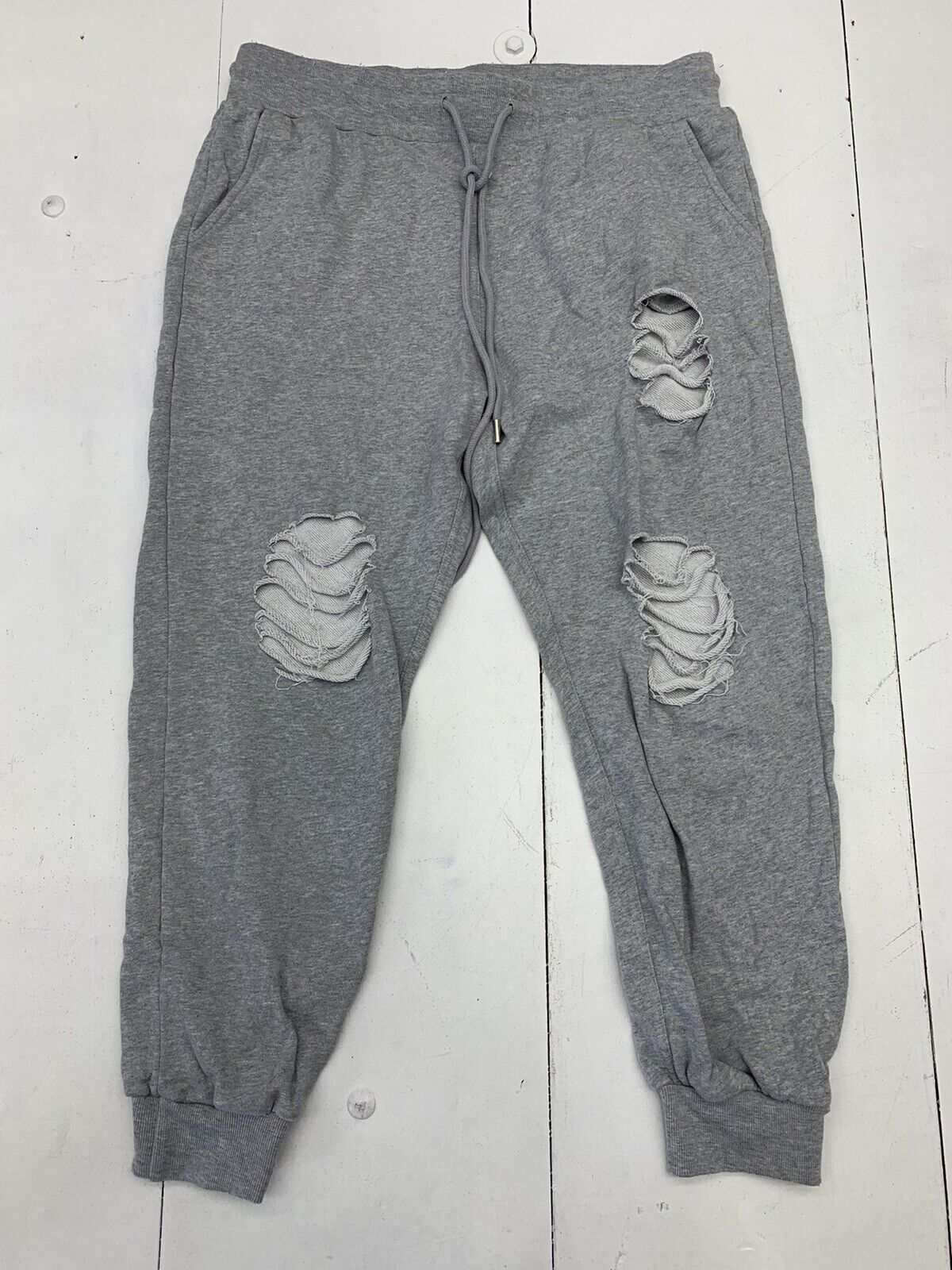 White Birch Womens Gray Distressed Sweatpants Size XL - beyond exchange