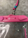 F-Color Cell Phone Mp3 Waterproof.  Case Pouch Bag Clear And Pink