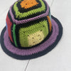 Women’s Multicolored Knit Patchwork Bucket Hat Size OS