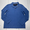 Banana Republic Blue 1/4 Snap Button Cotton Long Sleeve Pullover Mens Medium